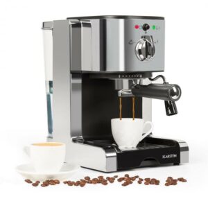Passionata 20 kávovar na výrobu espressa, 20 bar, cappuccino, mliečna pena, strieborná farba