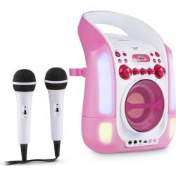 auna Kara Illumina ružový karaoke systém