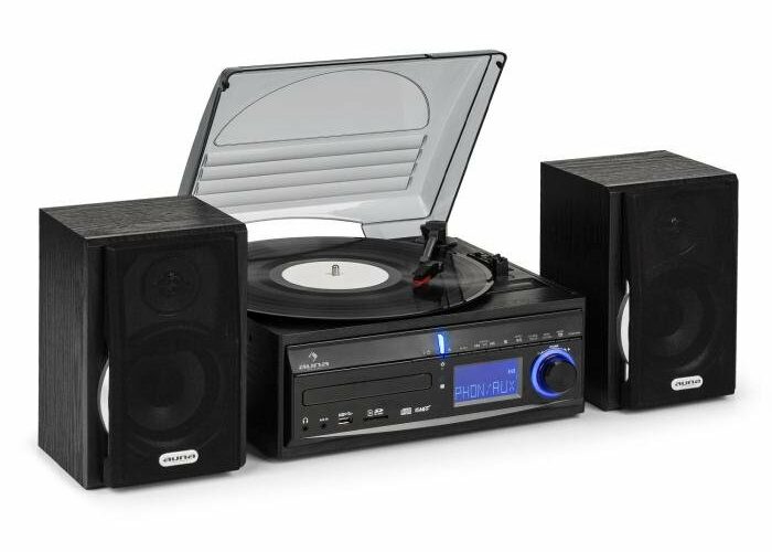 Stereo zariadenie Auna DS-2, gramofón, MP3 záznam