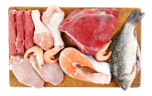 Mäso, ryby, morské plody v surovom stave