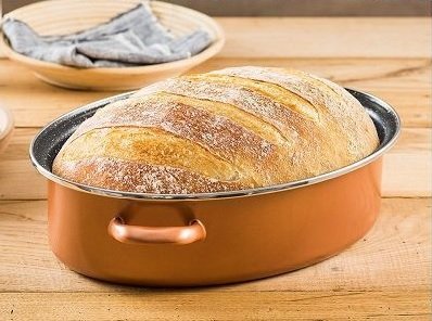 Chlieb v oválnom pekáči Delimano Stone Legend CopperLux