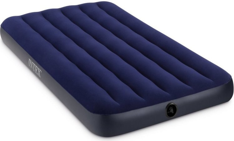 Modrá nafukovacia posteľ