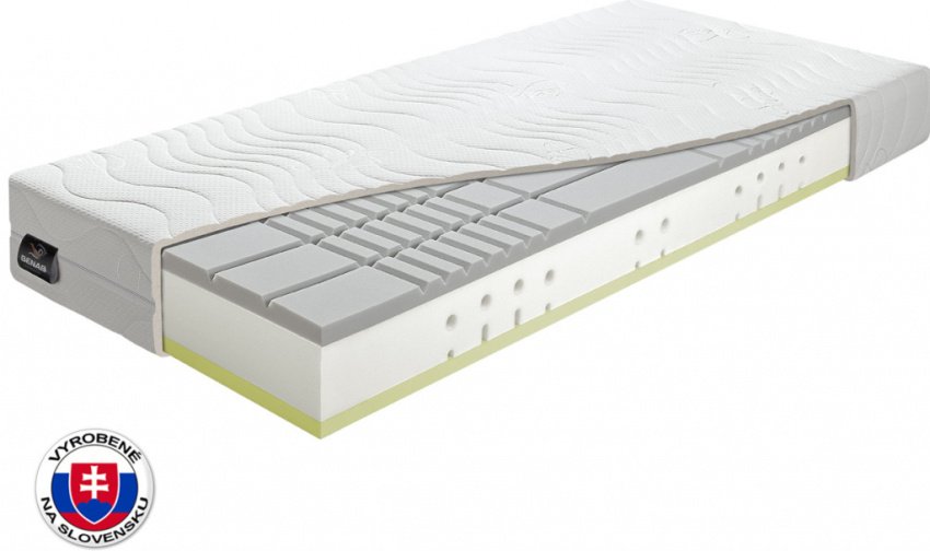Sendvičový matrac vyrobený z komfortnej peny