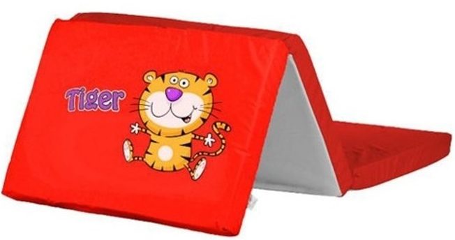 Skladací matrac do postieľky oranžový podtlač tiger