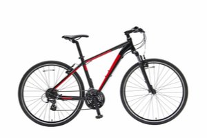 Červeno čierny horský bicykel