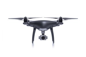 Čierny dron s kamerou