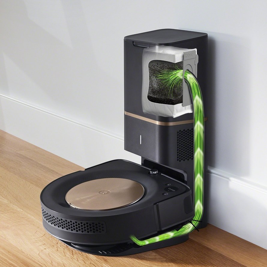 iRobot Roomba s9+ WiFi - automatické vyprázdnenie odpadovej nádoby