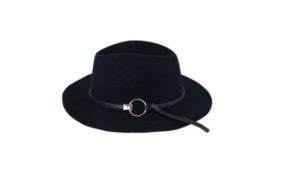Čierny dámsky klobúk