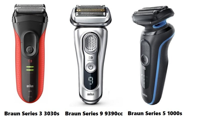 Tri modely planžetových holiacich strojčekov značky Braun