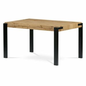 Jedálenský stôl CARLO, dub divoký/čierna
