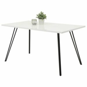Jedálenský stôl JENNIFER T, biela/čierna