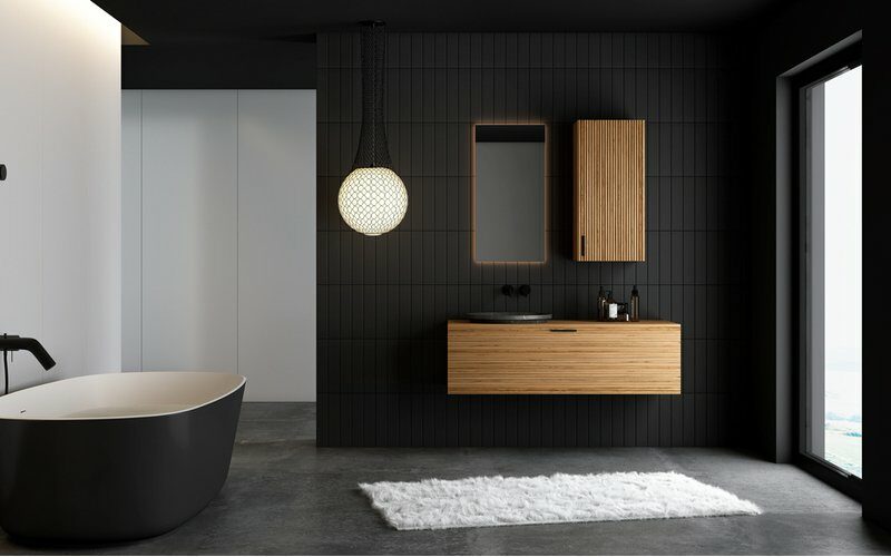 Kúpeľňový nábytok v modernej kúpeľni