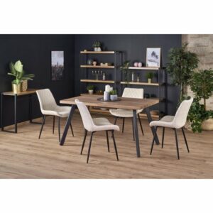 Rozkladací jedálenský stôl Berlin – orech medový / čierna