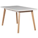 Stôl ST41 140x80+40 biely/buk