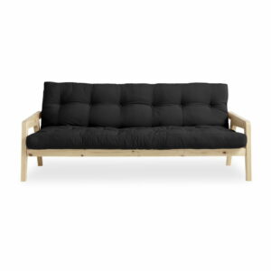 Variabilná rozkladacia pohovka s futónom v čiernej farbe Karup Design Grab Natural/Bordeaux