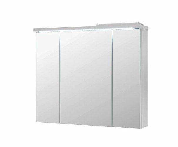 Zrkadlová skrinka POOL, biela vysoký lesk, 80 cm