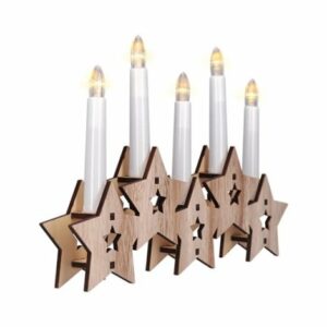 LED Vianočný svietnik 5xLED/2xAA