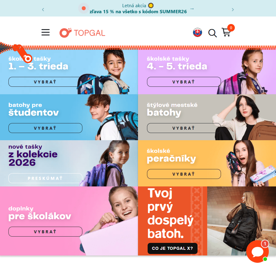 Topgal - produktové portfólio